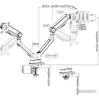 Кронштейн для монитора Ultramounts UM733W (белый)