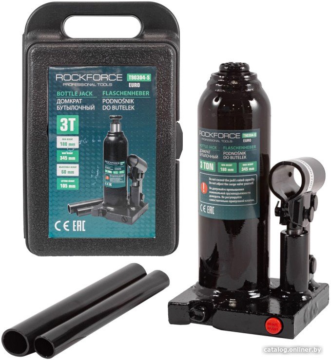 Бутылочный домкрат RockForce RF-T90304-S(Euro) 3т