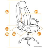 Офисное кресло TetChair Boss (иск. кожа, коричневый )