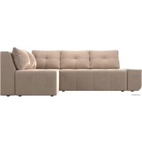 Угловой диван Mebelico Амадэус 109681 (левый, велюр, бежевый)