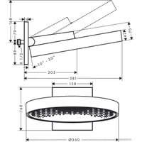 Верхний душ Hansgrohe Rainfinity 360 26230140