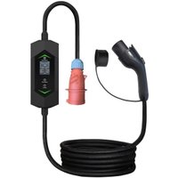Зарядная станция Auxus GB/T 6-32A Wi-Fi (7 кВт, 1 фаза) + переходник под бытовую розетку