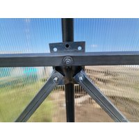 Теплица КомфортПром двухстворчатая 40x20/1 6x6 м (TitanPlast 3.8 мм)