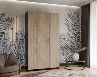 Шкаф распашной Мебель-АРС Элит (венге цаво/дуб сонома)