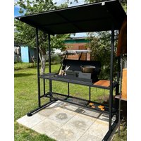 Мангал для дачи Grills Барбекю Лофт 1000 с навесом