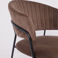 Стул с подлокотниками Алвест AV 433 (шоколадный бархат Confetti chocolate/черный)