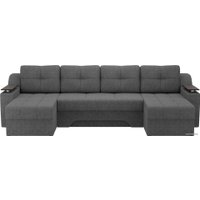 П-образный диван Лига диванов Сенатор 28929 (рогожка, серый)