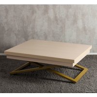 Стол-трансформер Levmar Cross D31/S90 (выбеленный дуб/золото)