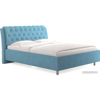 Кровать Сонум Olivia 200x200 (замша голубой)