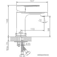 Смеситель Haiba HB10557-8 (хром/белый)