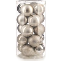 Елочная игрушка Ausini VT25-04007-2 (серебристый, 20 шт)