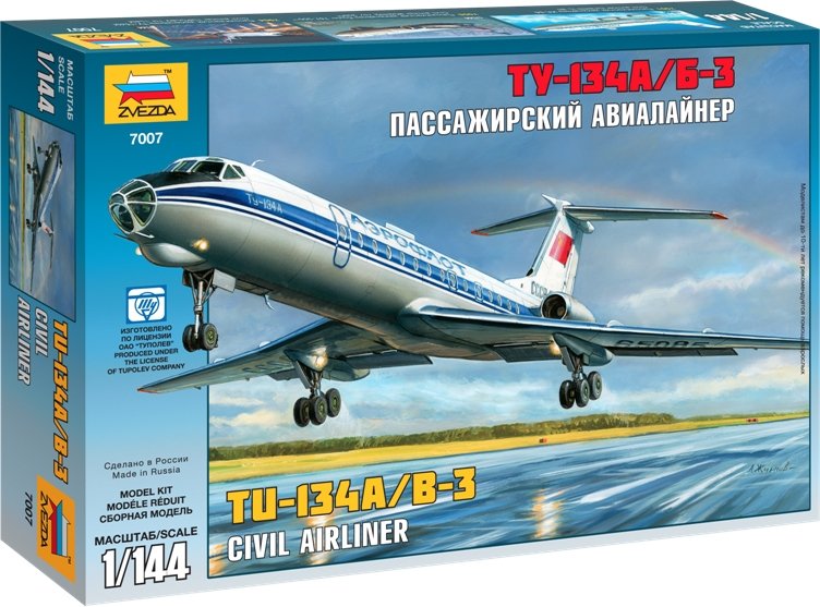 

Сборная модель Звезда Пассажирский авиалайнер Ту-134А/Б-3