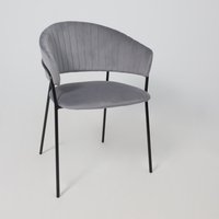 Стул с подлокотниками Алвест AV 433 (темно-серый бархат H-15/черный)