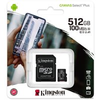 Карта памяти Kingston Canvas Select Plus microSDXC 512GB SDCS2/512GB (с адаптером)