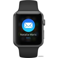 Умные часы Apple Watch Sport 38mm Space Gray with Black Sport Band (MJ2X2)