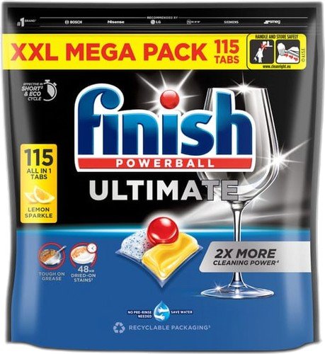 Капсулы для посудомоечной машины Finish Powerball Ultimate All In 1 Лимон (115 шт)