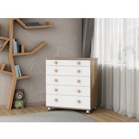 Детский комод Incanto Мишка с органайзером 800/5 PK-0060/01 (белый/дуб)