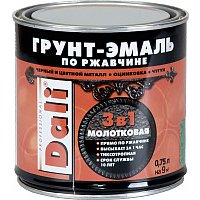 Эмаль Dali Молотковая по ржавчине 3 в 1 0.75 л (золотистый)