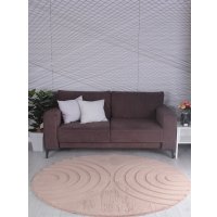 Ковер для жилой комнаты Pixel Rabbit Carving PX4005-DAIRE-BROWN-BROWN (1.6x1.6)