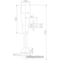 Смывной кран для писсуара Lemark Project LM4654CE