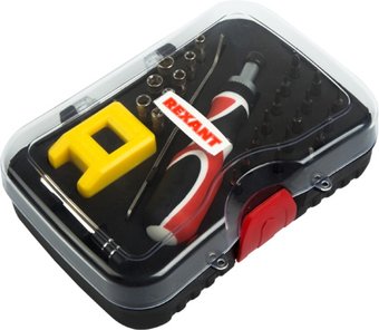 Набор отвертка с битами Rexant 12-4772 28 предметов