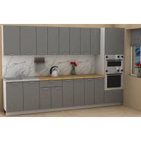 Готовая кухня ЭлиГард Lion 3.2 (дымчатый алмаз/дуб бунратти)