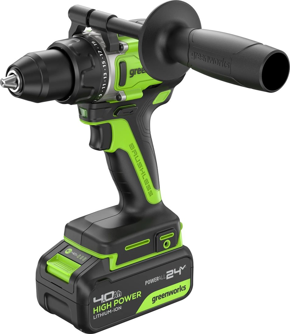 

Дрель-шуруповерт Greenworks GD24DD90 3707507CUD (с 2-мя АКБ)