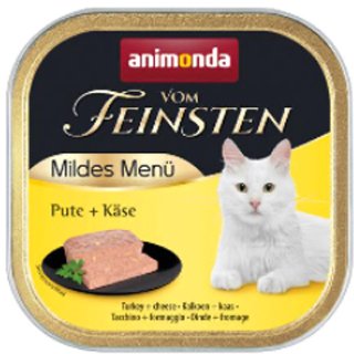 

Консервированный корм для кошек Animonda Vom Feinsten Mildes Menu для кастрированных с индейкой и сыром 100 г