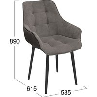 Стул Трия Шато конус Т2 (черный муар/велюр серо-коричневый)