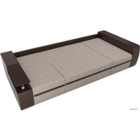 П-образный диван Лига диванов Майами 103068 (корфу/экокожа, корфу 02/коричневый/корфу 03)