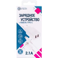 Сетевое зарядное Digital Part WC-250 (с кабелем USB Type-C )