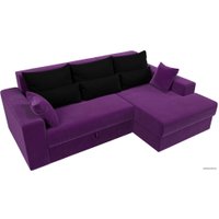 Угловой диван Mebelico Майами 15 114895 (правый, микровельвет, фиолетовый)