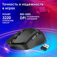 Игровая мышь Оклик 775GW (черный)