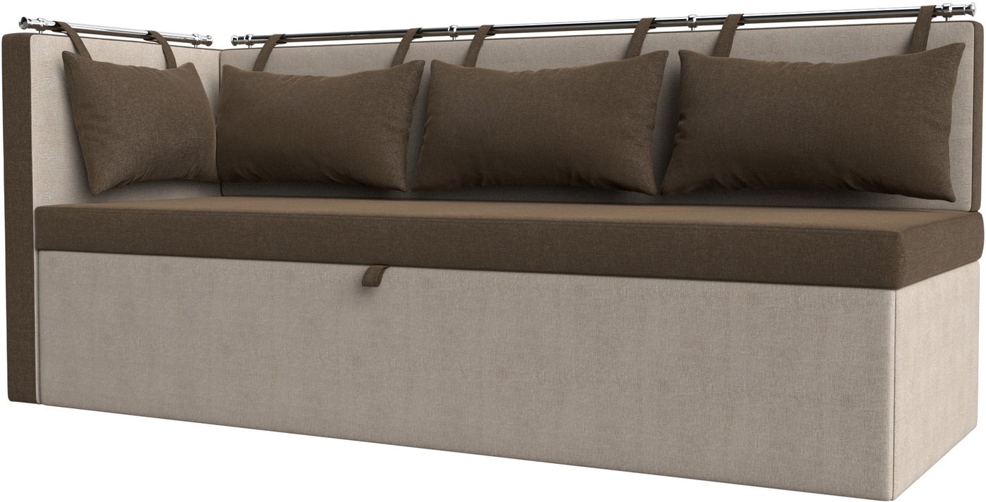 

Угловой диван Лига диванов Метро левый 105037L (рогожка коричневый/бежевый)