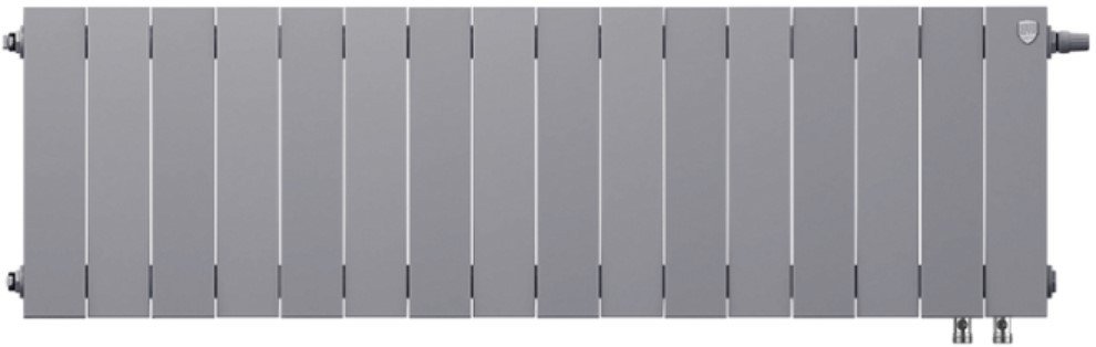 

Биметаллический радиатор Royal Thermo PianoForte 300 Silver Satin (16 секций) нижнее подключение