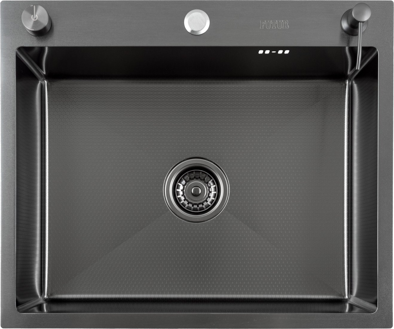 

Кухонная мойка Futur FK 5550 Eco Embossing Pop-up Econom (Black Nano)