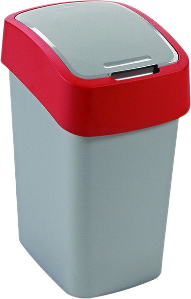 

Мусорное ведро Curver Flip Bin (9 л, серый/красный)