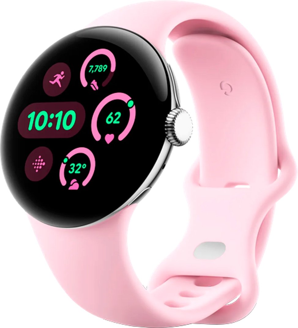 

Умные часы Google Pixel Watch 3 LTE 41 мм (полированное серебро/розовый кварц, спортивный силиконовый ремешок)