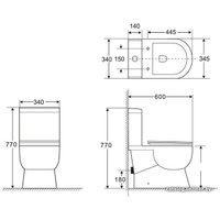 Унитаз напольный BelBagno Ricco BB275CPR (без бачка, без сиденья)