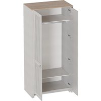 Шкаф распашной Мебельград Валенсия 2 двери (персидский жемчуг/дуб натуральный светлый)