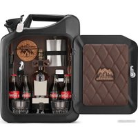 Подарочный набор Экспедиция Канистра - бар 20 л (черный, кожа)