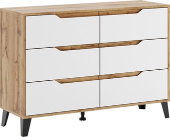 Комод ЭлиГард Eyva 6S (дуб вотан/белый)