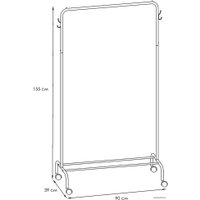 Стойка для одежды ЗМИ Радуга 2 ВНП 299 (белый)