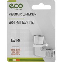 Фитинг ECO Соединитель пневматический 1/4" AB-L-MT14/FT14