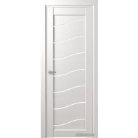 Межкомнатная дверь Юркас Deform D2 ДО 90x200 (дуб шале снежный/lacobel белый лак)