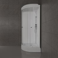 Душевая кабина Saniteco SNT-88 90х90 (белый/прозрачное стекло) в Бресте