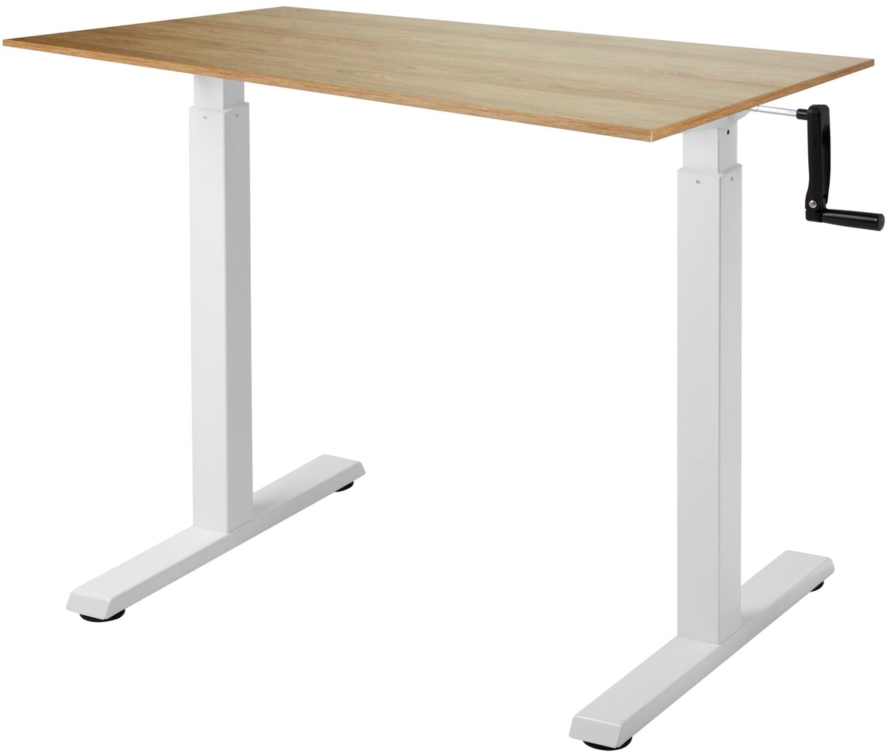 

Стол для работы стоя ErgoSmart Manual Desk Compact 1380x800x18 мм (дуб натуральный/белый)