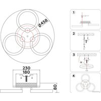 Припотолочная люстра Ambrella light Original FA3838/3 WH