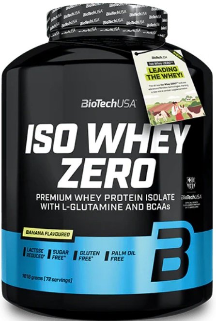 Протеин сывороточный (изолят) BioTech USA Iso Whey Zero (банан, 1816г)