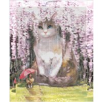Алмазная мозаика  Феникс+ Кот в сакуре 68653